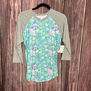 LuLaRoe Randy Raglan 3/4 Sleeve Shirt. XS. New with tags.